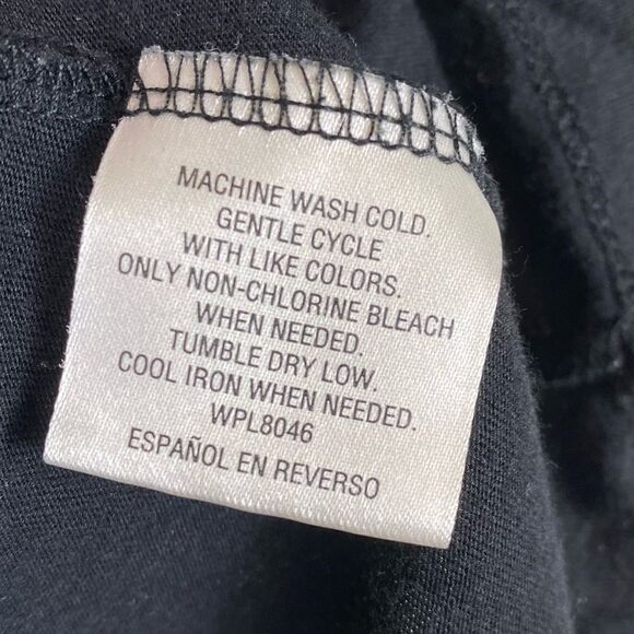 (M Petite) Charter Club Black Surplice Neck 3/4 Sleeve Top - Picture 5 of 5